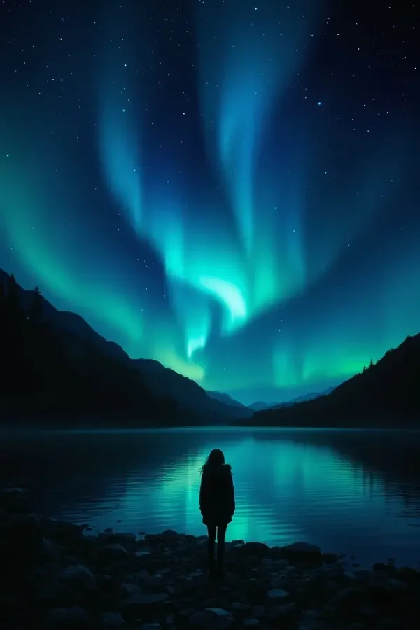 极光之下 星空海报